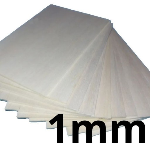 Zdjęcie oferty: Balsa Modelarska 1mm Arkusz 100x400mm 5 Sztuk