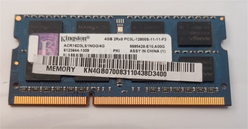 Zdjęcie oferty: Pamięć RAM DDR3 PC3L-12800S 4GB KINGSTON