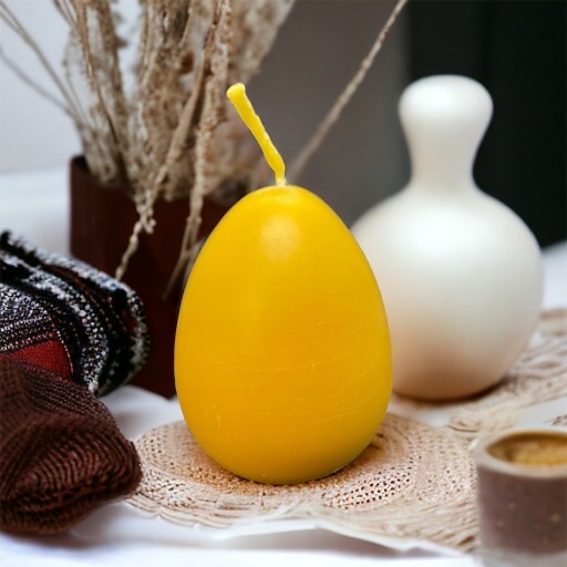Zdjęcie oferty: Świeca woskowa z wosku pszczelego jajko Wielkanoc