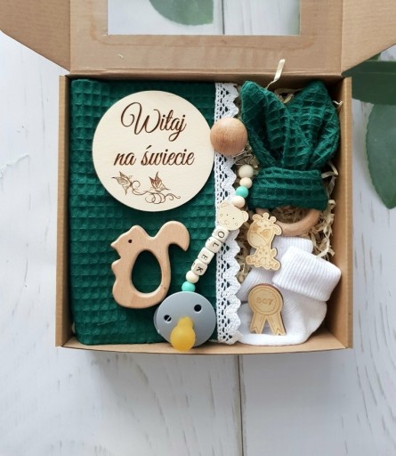 Zdjęcie oferty: Prezent dla niemowlaka Gift Box Baby Shower wafel