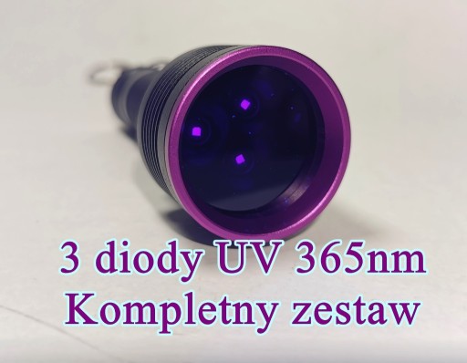 Zdjęcie oferty: Latarka UV, dł. fali 365nm, głęboki ultrafiolet