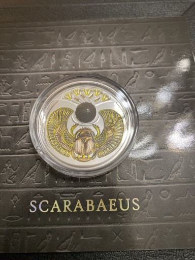 Zdjęcie oferty: Skarabeusz pasiasty. Moneta kolekcjonerska rzadka!
