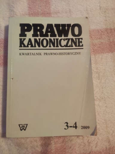 Zdjęcie oferty: Prawo Kanoniczne kwartalnik prawno - historyczny 