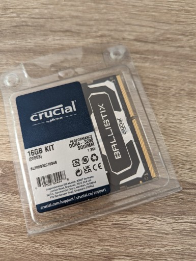 Zdjęcie oferty: Crucial 16GB (2x8GB) 3200MHz CL16 Ballistix