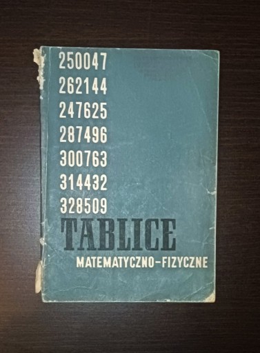 Zdjęcie oferty: Książka Tablice matematyczno-fizyczne 1971 rok