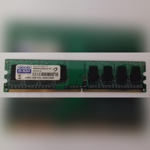 Zdjęcie oferty: PAMIĘĆ PC2 - 6400 DIMM GOOD RAM DDR2 1GB
