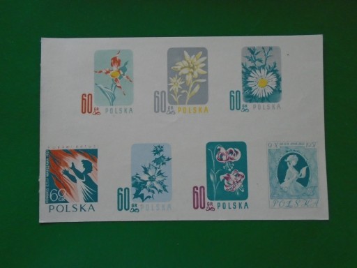 Zdjęcie oferty: Blok znaczki z napisem - WZÓR - z lat 1957 r. ?