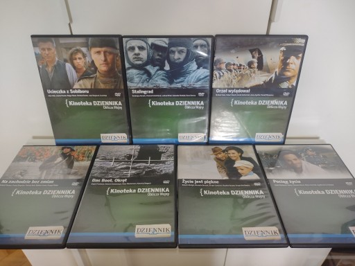 Zdjęcie oferty: Pakiet 7 DVD kolekcja filmów kino oblicza wojny