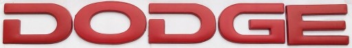 Zdjęcie oferty: Emblemat logo napis znaczek DODGE czerwony mat