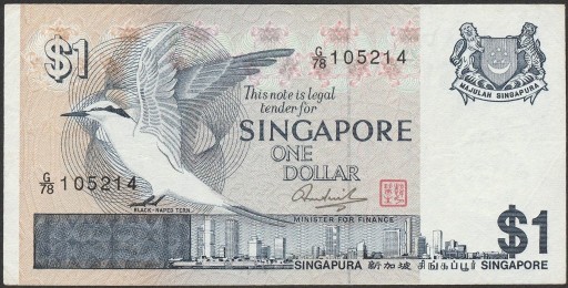 Zdjęcie oferty: Singapur 1 dolar 1976 - stan bankowy UNC -