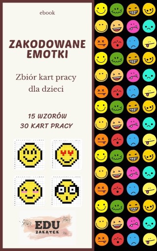 Zdjęcie oferty: ZAKODOWANE EMOTKI - Karty pracy dla dzieci PDF