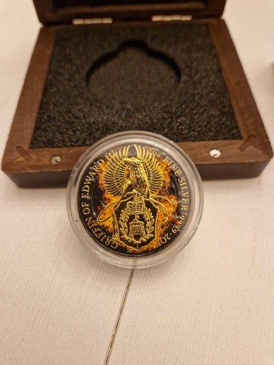 Zdjęcie oferty: Srebrna moneta Bestie królowej - Płonący Gryf