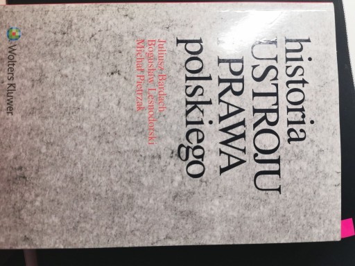 Zdjęcie oferty: Historia ustroju i prawa polskiego Bardach