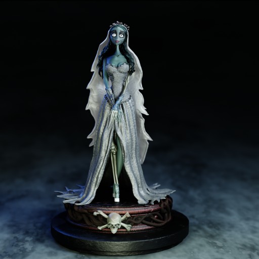 Zdjęcie oferty: Figurka druk 3D żywica 12K " Emily The Corpse Bride - F1183 " - 120 mm
