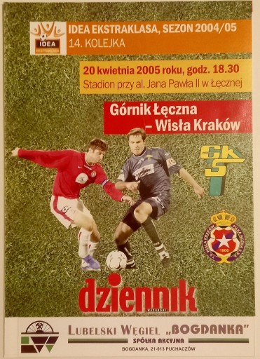 Zdjęcie oferty: Ekstraklasa: Górnik Łęczna - Wisła Kraków 2005