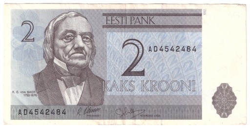 Zdjęcie oferty: Estonia, banknot 2 korony 1992 - st. 3