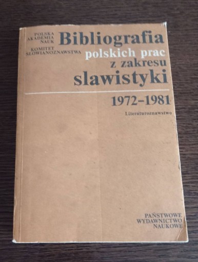 Zdjęcie oferty: Bibliografia polskich prac z zakresu slawistyki