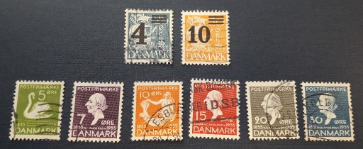 Zdjęcie oferty: Znaczki Dania 1934 1935 kasowane 