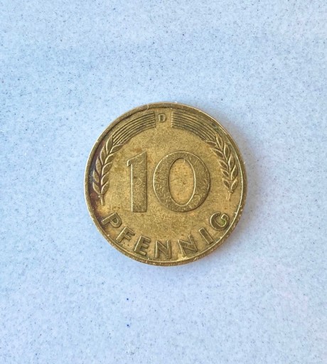 Zdjęcie oferty: Moneta 10 Pfennig 1950 r. D