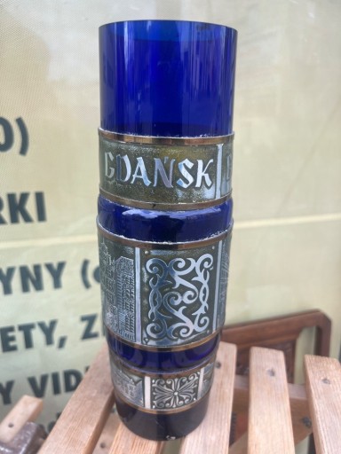 Zdjęcie oferty: Stary niebieski wazon Gdańsk 