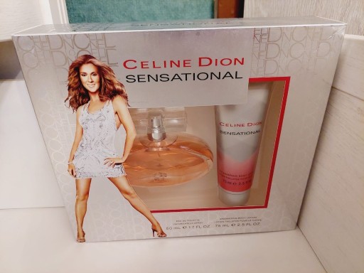 Zdjęcie oferty: DZIŚ! Celine Dion SENSATIONAL zestaw 50ml +shimmering body lotion UNIKAT