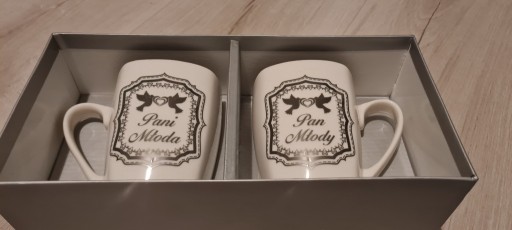 Zdjęcie oferty: Kubki Mąż i Żona Prezent Ślubny Porcelana