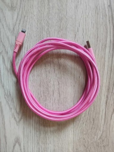 Zdjęcie oferty: Kabel Lightning 3 m różowy w oplocie