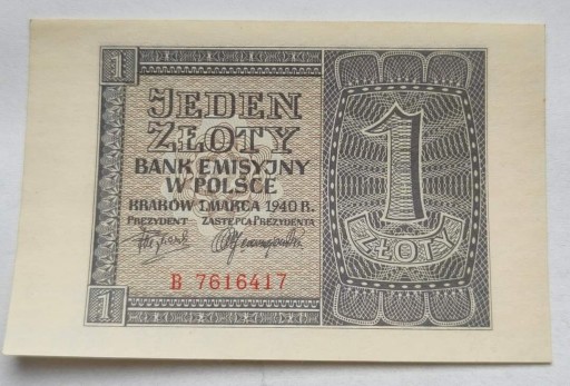 Zdjęcie oferty: 1 złoty 1940 ser.B