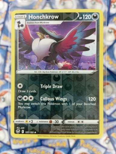 Zdjęcie oferty: Honchkrow 107/195 Reverse Holo Pokémon TCG Angielska