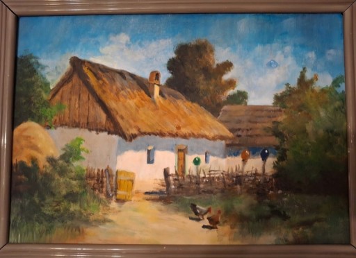Zdjęcie oferty: Kopia Julius Gyula Zorkoczy akryl z cyklu  pejzaż wiejski