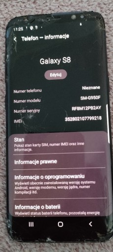 Zdjęcie oferty: Galaxy S8 uszkodzony