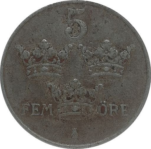 Zdjęcie oferty: Szwecja 5 ore 1949, KM#812