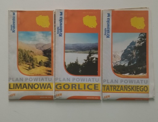 Zdjęcie oferty: Plany Powiatów Limanowa Gorlice Tatrzańskiego 