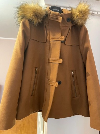 Zdjęcie oferty: Zara kurtka płaszcz budrysówka camel kaptur S