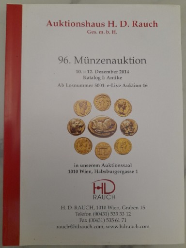Zdjęcie oferty: 96. Münzenauktion December 2014 Katalog I: Antike