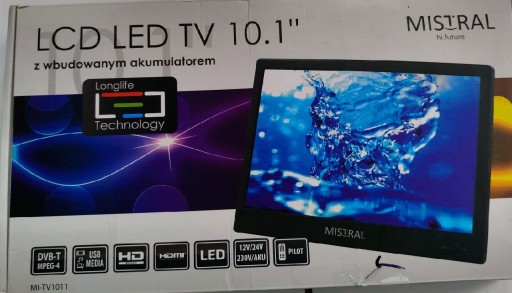 Zdjęcie oferty: TV LED 10,1 MISTRAL USB HDMI 12V/24V/230V AKU