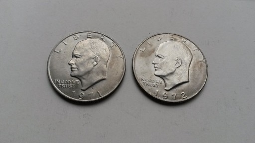 Zdjęcie oferty: USA dolar one dollar 1971 i 1972 Eisenhower