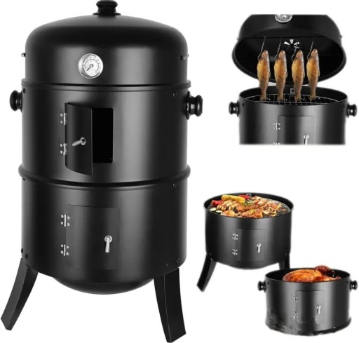 Zdjęcie oferty: Grill 3w1 BBQ beczka termometr węgiel SUPER SPRAWA