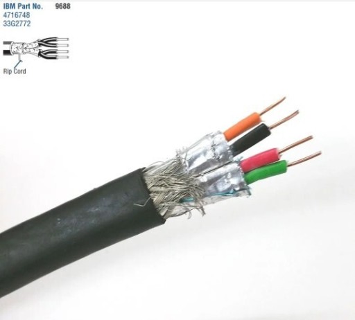 Zdjęcie oferty: Belden 9688 2 pary 22AWG Solidny ekran kabel  IBM 