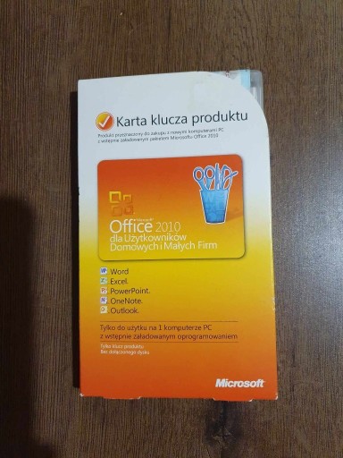 Zdjęcie oferty: Office 2010 dla Użytkowników Domowych Małych Firm 