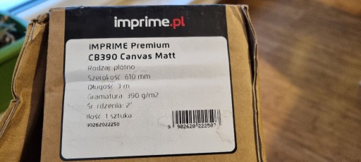 Zdjęcie oferty: Płótno w roli Imprime premium canvas mat 610x3m