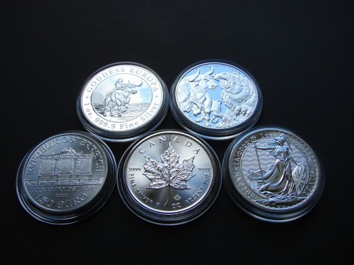 Zdjęcie oferty: Srebrne monety bulionowe 2022 r. w zestawie 5 szt.