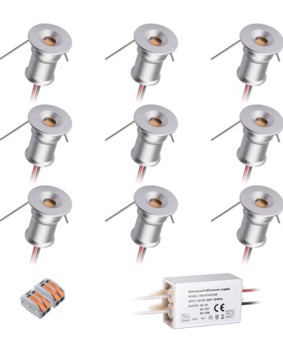 Zdjęcie oferty: Mini diody 9 szt LED 1 W 12 V, kąt 120 stopni