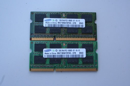 Zdjęcie oferty: Pamięć RAM DDR3 Samsung M471B5673FH0-CF8 4GB(2x2) 