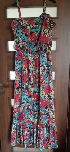 Zdjęcie oferty: Sukienka hiszpanka kwiaty falbana maxi zwiewna 