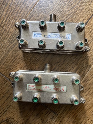 Zdjęcie oferty: Tratec multisplitter 8 portów 11db tv antena