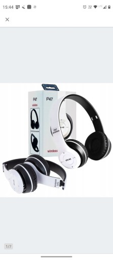 Zdjęcie oferty: Bezprzewodowe słuchawki Bluetooth p 47 MP3 z mikrofonem, czytnik kart SD