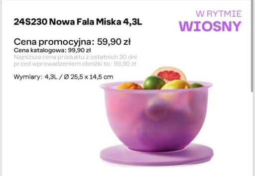 Zdjęcie oferty: Tupperware Sito do Miski Nowa Fala 4,5 l