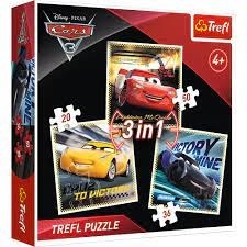 Zdjęcie oferty: PUZZLE 3W1 CARS 3 AUTA TREFL