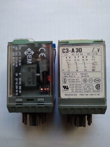 Zdjęcie oferty: Przekaźnik C3-A30 24V - 2 szt.C4-A40 24V RELECO 